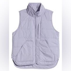 Zella Packable Quilted vest in purple color